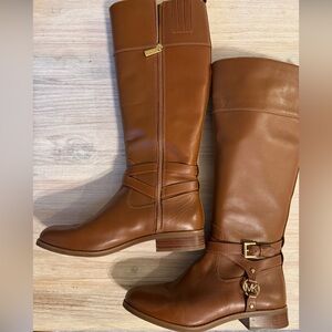 Michael Kors Tan Leather Heeled Boots